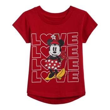 Disney Minnie Mouse Valentines Day St. Patrick's July 4th Halloween Christmas Girls T-Shirt Toddler
