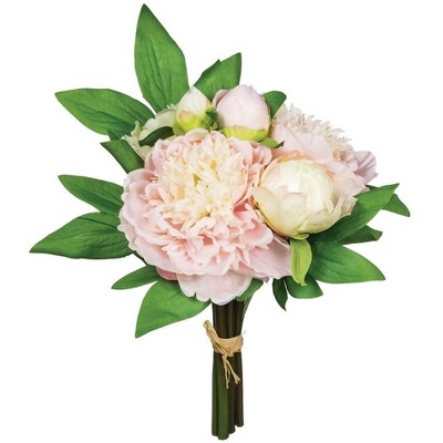 Sullivans Artificial Peony Bush 11"H Pink Flowers