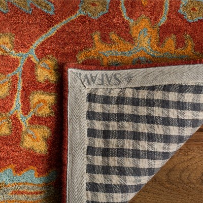 Heritage Red Wool Hand-Tufted Runner Rug 2'3" x 8'