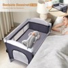 JOYMOR 4 in 1 Pack and Play with Bassinet, Baby Bassinet for Newborn Infant, Portable Baby Playpen for Babies and Toddlers (Black) - 2 of 4