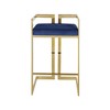 Meridian Furniture,Ezra Navy Velvet Stool, Set of 2 - 3 of 4