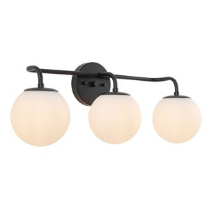 JONATHAN Y Louis Parisian Globe Metal/Frosted Glass Modern Contemporary LED Vanity Light - 1 of 4