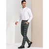 Lars Amadeus Men's Business Plaid Lightweight Regular Fit Flat Front Checked Pants - 4 of 4