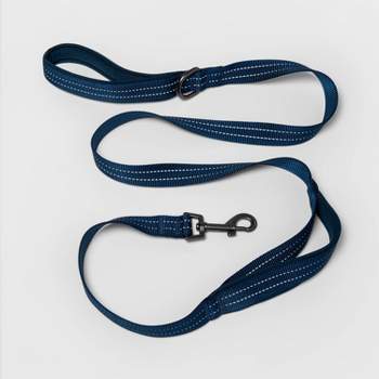 Comfort Reflective Double Stitch Dog Leash - M - Blue - Boots & Barkley™