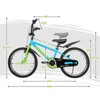 Hykolity 20 Inch Kids Bikes Boy Girl BMX Bicycle Ages 6-12 Years Old Coaster Brake Sport Cycling Child Bike with Kickstand Turquoise Blue - 2 of 4
