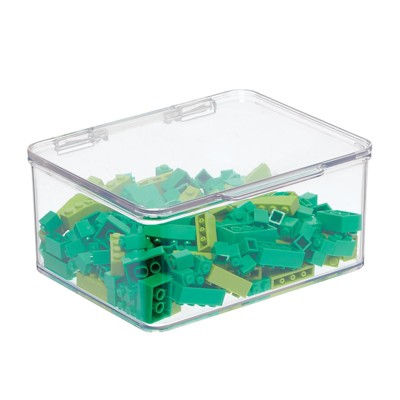 Mdesign Clear Plastic Stackable Playroom/gaming Storage Organizer Box,  Hinge Lid, 8 Pack - 11 X 13.4 X 5 : Target