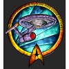 Women's Star Trek USS Enterprise Stained Glass To Boldly Go T-Shirt - 2 of 4
