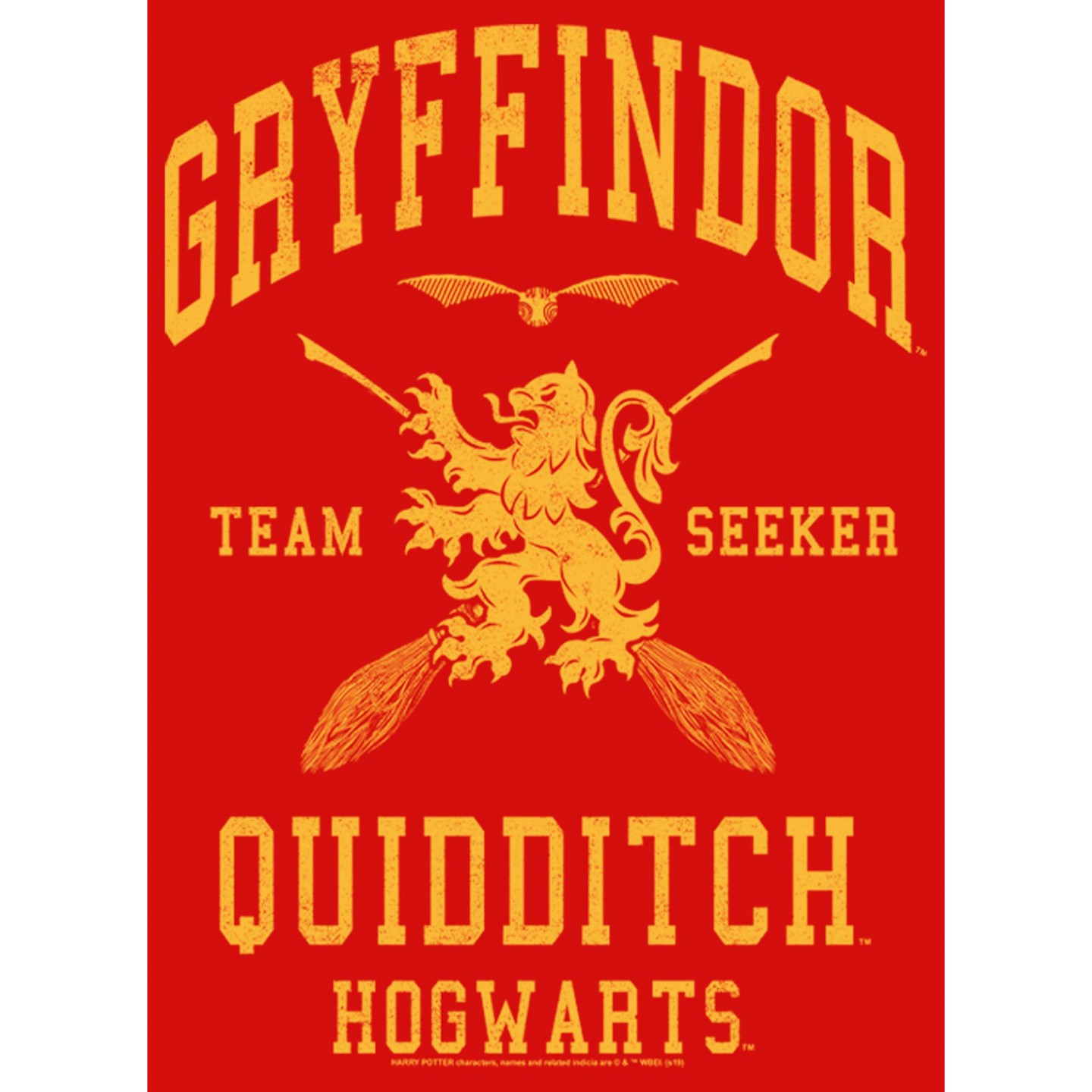 Футболка Harry Potter Gryffindor Quidditch Gold Team Seeker T-Shirt - Red для девочек, цвет: Золотой — фото 2