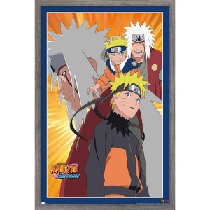 Trends International Naruto Shippuden - Naruto and Jiraiya Framed Wall Poster Prints - 1 of 4