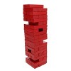 WE Games Wood Block Stacking Party Game That Tumbles Down when you play - Includes 12 in. Wooden Box and die - 2 of 4
