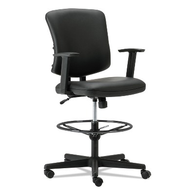 Alera Everyday Task Stool Black Leather TE4619