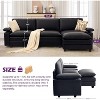 TYBOATLE 122" Leather Sectional Sofa Set, Comfy Modular Couch with Chairs, Deep Seat & Adjustable Armrest for Living Room, Apartment, Office, Studio - 2 of 4