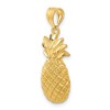 Black Bow Jewelry 14k Yellow Gold Satin and Diamond Cut Pineapple Pendant - 4 of 4