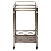Evelyn Metal and Glass Bar Cart Antique Brass - Inspire Q - image 3 of 4