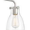 Possini Euro Design Cyn Modern Wall Light Brushed Nickel Hardwire 23 3/4" 3-Light Fixture Clear Glass for Bedroom Bathroom Vanity Living Room Hallway - 3 of 4