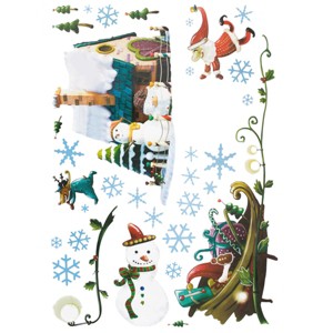 Slickblue Snow World 19.5" x 27" Large Vinyl Wall Decals – Beautiful Snowy Scene for Living Room or Bedroom Walls - 1 of 3