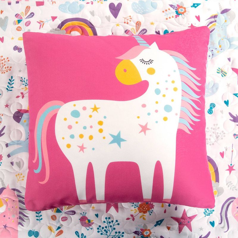 Unicorn Heart Bedding Set with Unicorn Throw Pillow - Lush Décor, 5 of 12