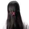 Unique Bargains Women's Grace Three-tooth Hairpin 3.54"x2.52"x1.97" Pink 1 Pc - 2 of 4
