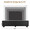 PDTEND 69.6 in. Cream Style TV Stand with Arched Doors and 2 Drawers for TVs up to 75", Black - image 3 of 4