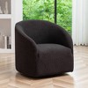 32" Wide Boucle Upholstered Swivel Barrel Chair - Kinwell - 2 of 4