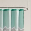 Darcy 100% Microfiber Printed Shower Curtain - Teal - image 3 of 4