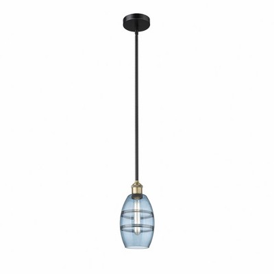 Vaz - 1 Light Stem Hung Mini Pendant In Industrial Style-7.63 Inches Tall and 5.88 Inches Wide