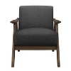 CAVINAS Polyester Accent Chair with Walnut Finish Wood Cushion Backrest,Upholstered Living Room Chairs,Reading Chairs for Living Room - 4 of 4
