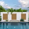 Dovelina Metal Outdoor Wall Sign Panels Decorative Screen - 3 Panels - 2 of 4