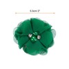 Unique Bargains Artificial Rhinestone Chiffon Flower Heads 12 Pcs Green - 2 of 4
