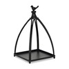 Cheung's Veldra Curved Mini Table Lantern & Bird Accent - Black - 4 of 4