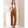 Allegra K Women's Overalls Wide Leg Pants Slant Pocket Long Suspenders Jumpsuit - 2 of 4