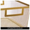 Metal Mesh Pantry Basket with Handles - Set of 4 - Soft Brass - 4 of 4