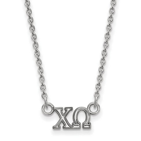 Black Bow Jewelry Sterling Silver Chi Omega Greek Life Necklace 18 Inch - image 1 of 4