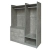 Open Wooden Wardrobe Storage for Bedroom, Gray - 3 of 4