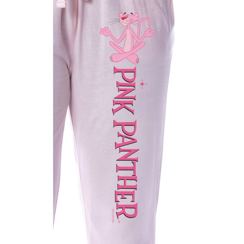 The Pink Panther Womens' Character Movie Film Sleep Jogger Pajama Pants Pink, 2 of 4