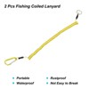 Unique Bargains Fishing Retractable Elastic Heavy Tools Lanyard Safety Cord Spiral Lanyard 2 Pcs - 3 of 4