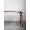 Storied Home Tin Patch Folding Table Brown: Reclaimed Wood, Industrial Charm, Seats 6-8 - 2 of 4