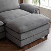 GlasFlength Sectional Sofa, Modular Couches with Comfy Upholstered, Fabric Couch with High Supportive for Living Room, Grey, 35"*22.4"*19" - 4 of 4