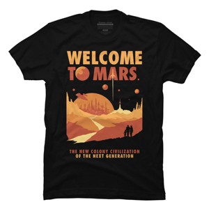 Men's Design By Humans Welcom to Mars By StevenToang T-Shirt - 1 of 4