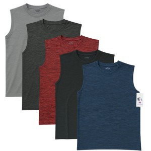 Men's 5 Pack Workout Gym Tank Tops | Performance, Breathable & Comfortable - 1 of 4