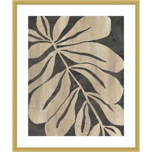 Amanti Art Bold Leaf Fossil I by June Erica Vess Wood Framed Wall Art Print - 1 of 4