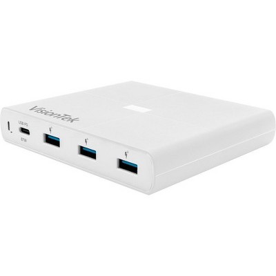 VisionTek USB-C 90W Charger with USB 3.0 QC - 5 V DC Output
