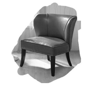 NicBex Faux Leather Accent Chair,Upholstered Living Room Chairs with Mid-Height Backrest,Modern Armless Chair,Accent Chairs for Living Room - 1 of 4