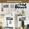 LunaLulinlk Key Holder Wall Mount, Metal Eagle Coat Rack with 10 Hooks, Mountain Theme Key Organizer Wall Decorative (Black) - 4 of 4
