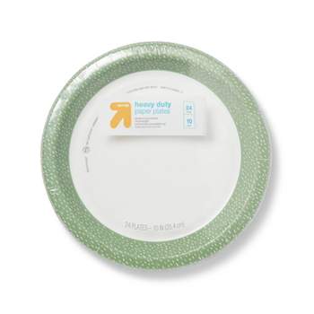 Disposable Plate 10" - Green Dot - 24ct - up & up™