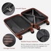 KWPZQEB ABS Travel Luggage Set of 3, 20, 24inch with Front Opening Design, Hardshell Lightweight Luggage with TSA Lock & Cup Holder, 20/24/28" - 3 of 4