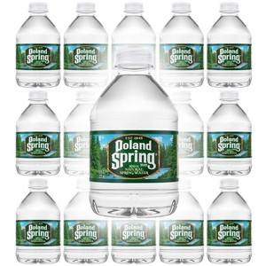 Poland Spring Half Pint Natural Spring Water, 8 Fl Oz 16 Pack - 1 of 4