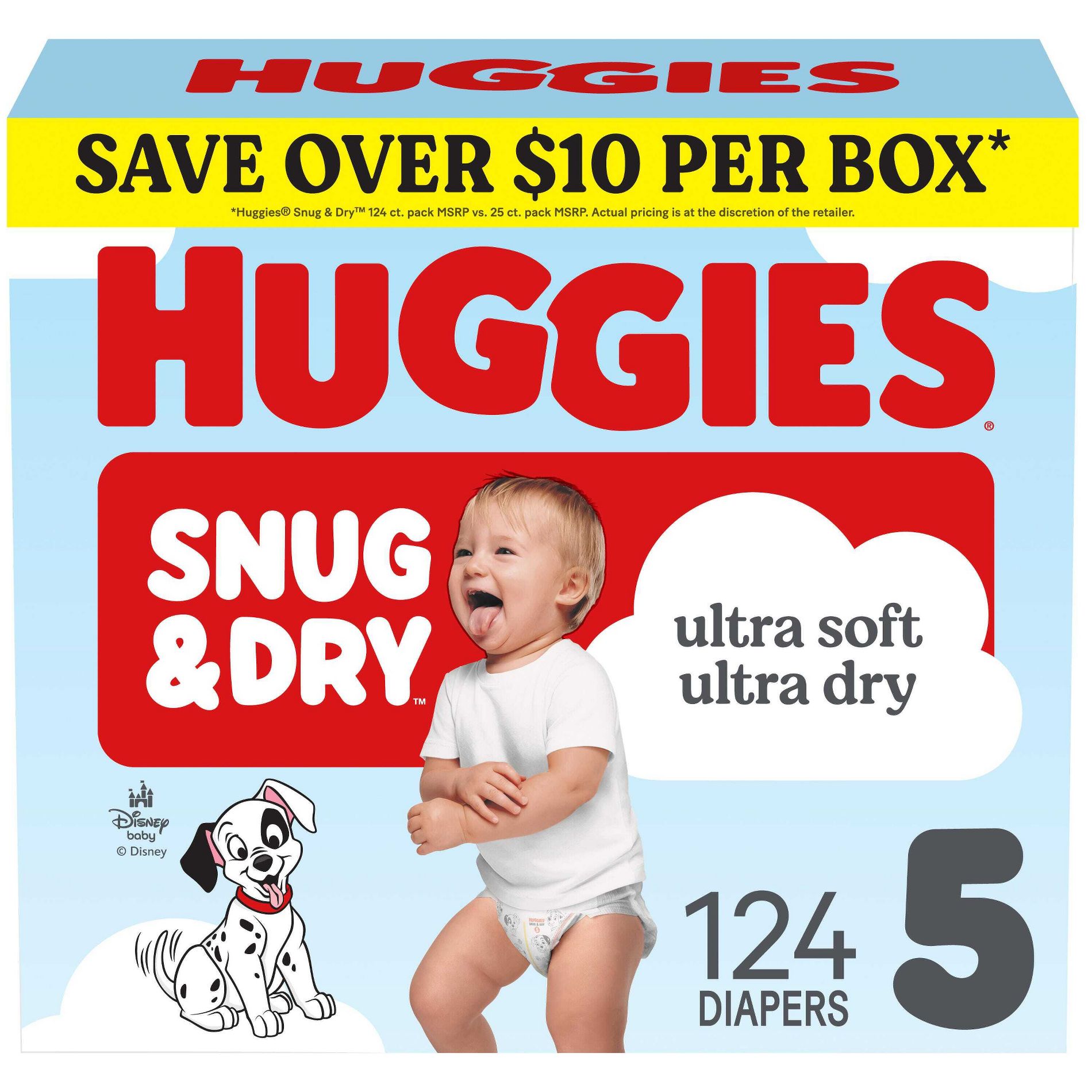 Huggies Snug & Dry Ultra Soft Diapers - Size 5 - 124ct
