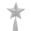 SEVOBAL Party Decorations and Accessories Set of 3 Resin Christmas Trees with Silver Foil for Holiday Table, White Silver, 12.6"*4.6"*15.9" - 3 of 4