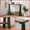 Farmhouse 43.3" Console Table Narrow Entryway Table with Storage, 2 Tier Sofa Table with Metal Frame - 4 of 4